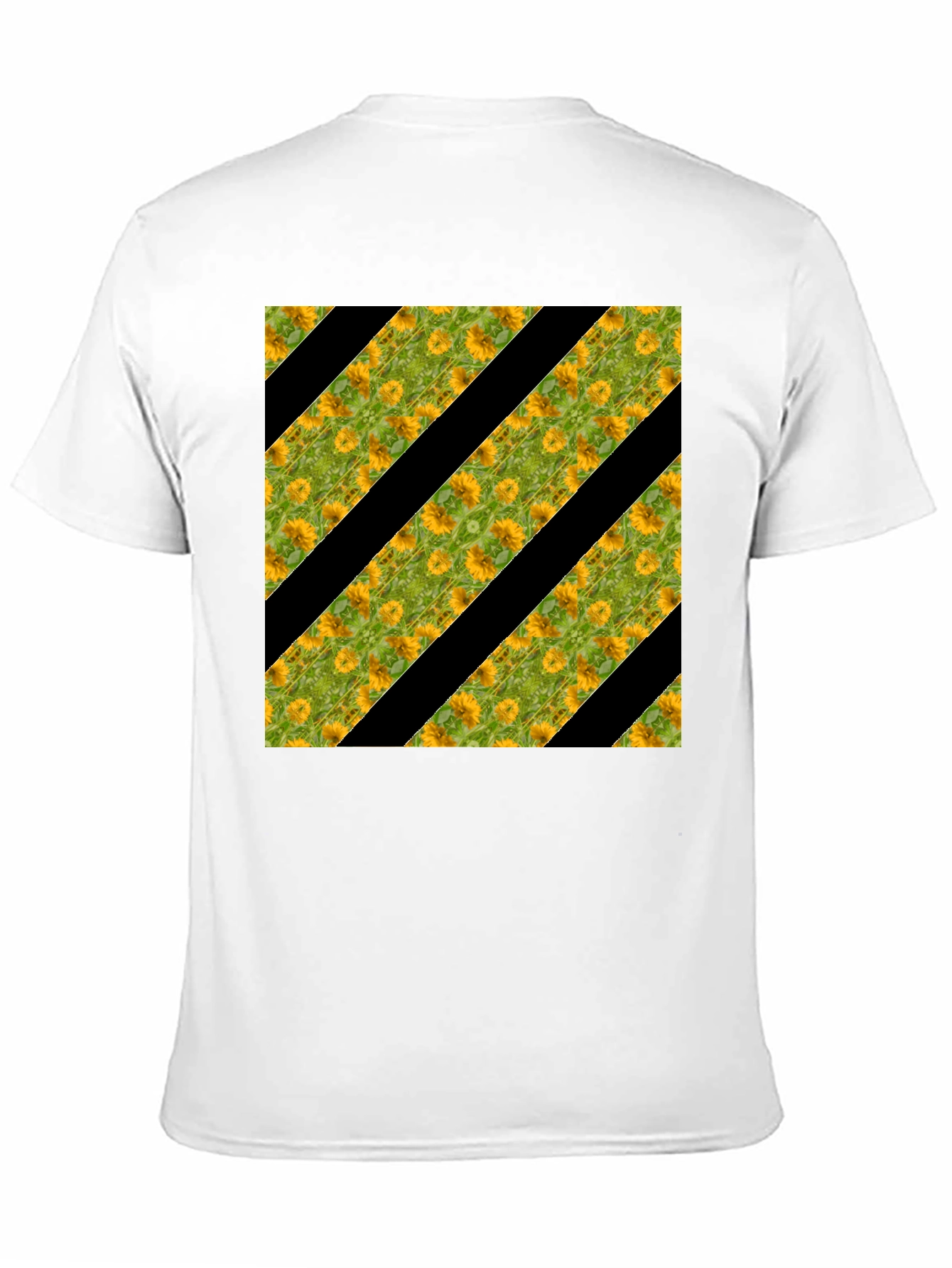 Sunflower Stripe Tee - Stylish Graphic Print T-Shirt