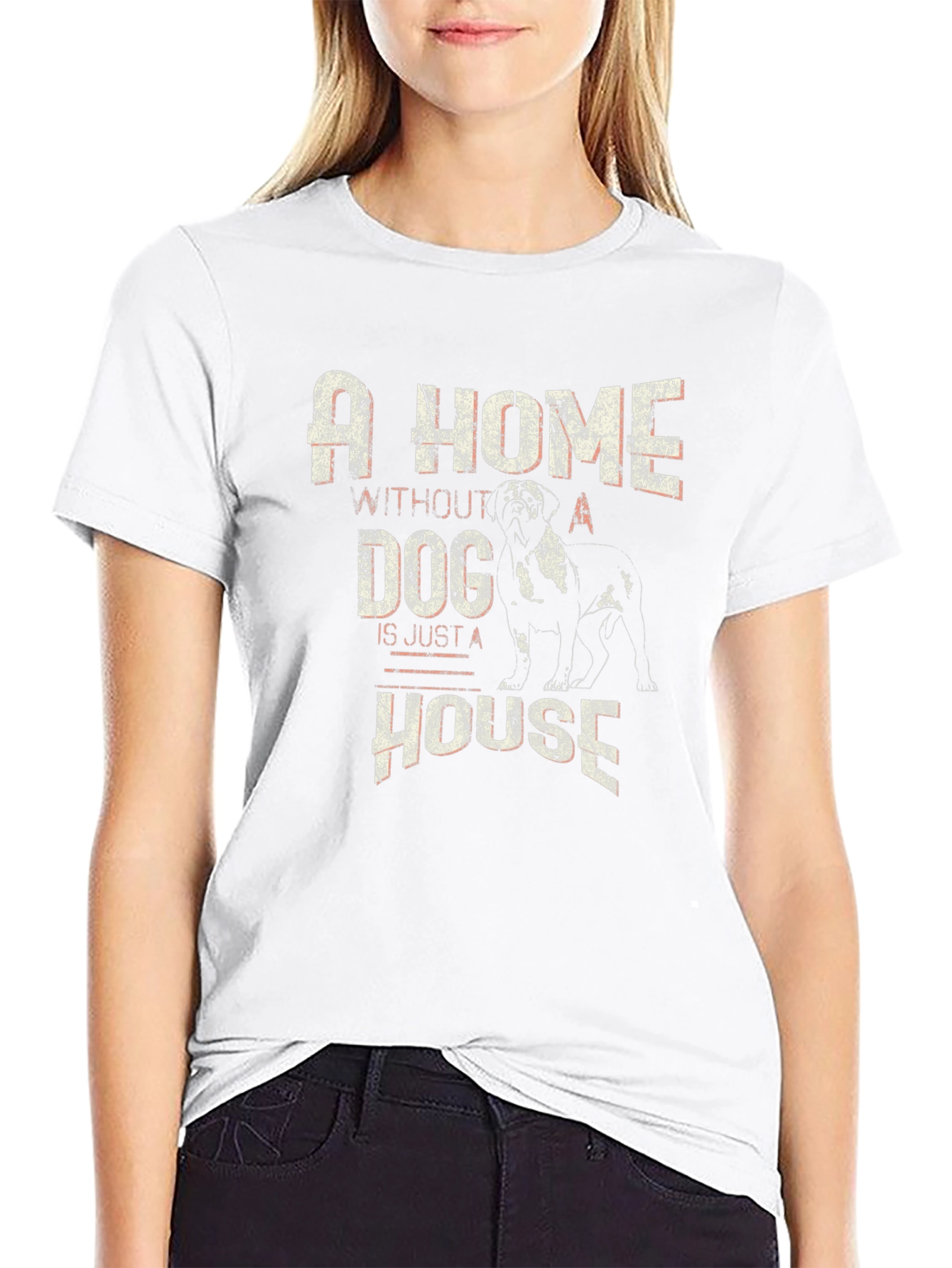 A Home Without Dog House T-Shirt - Black