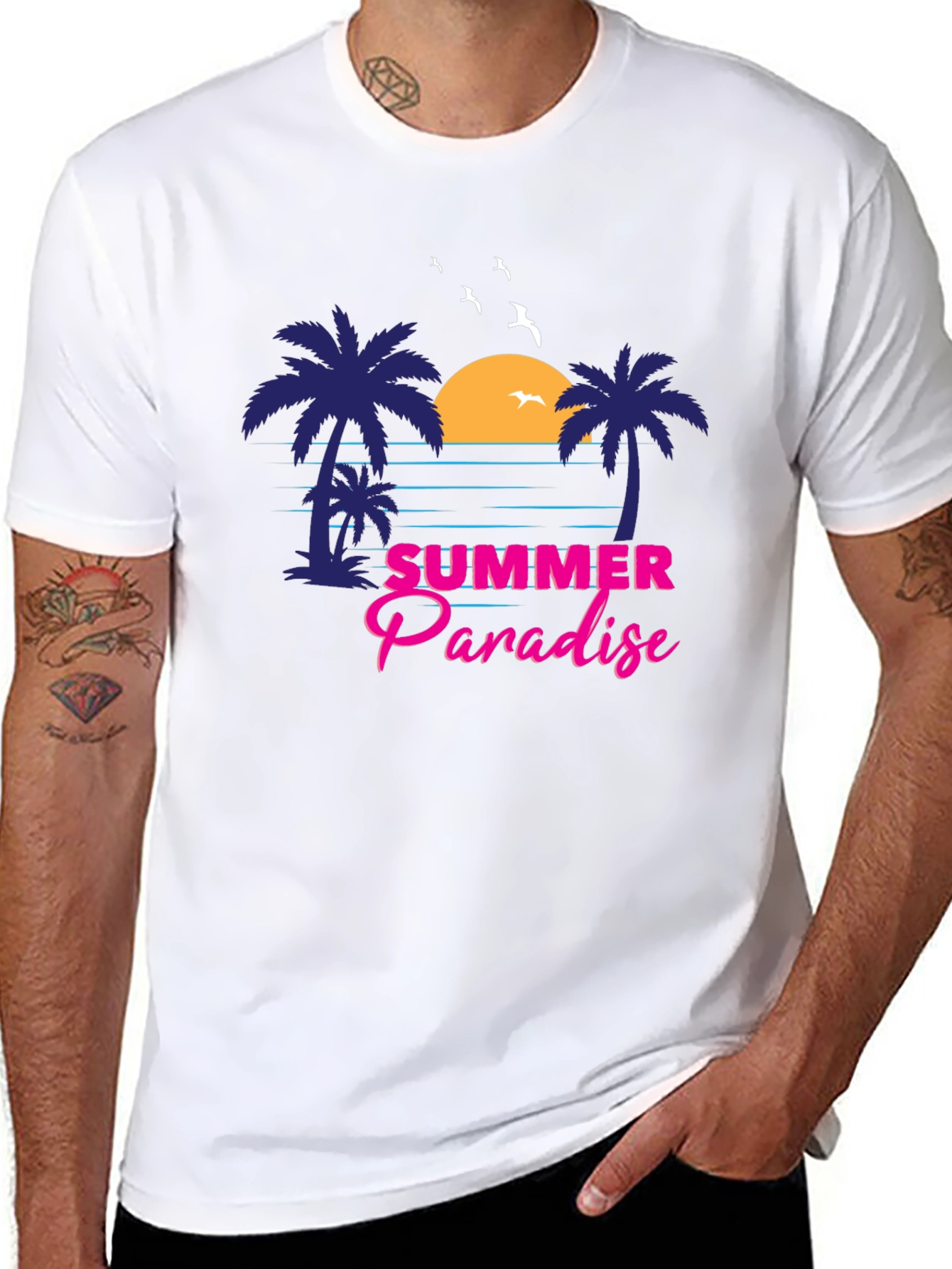Summer Paradise Graphic Tee - Tropical Vibes