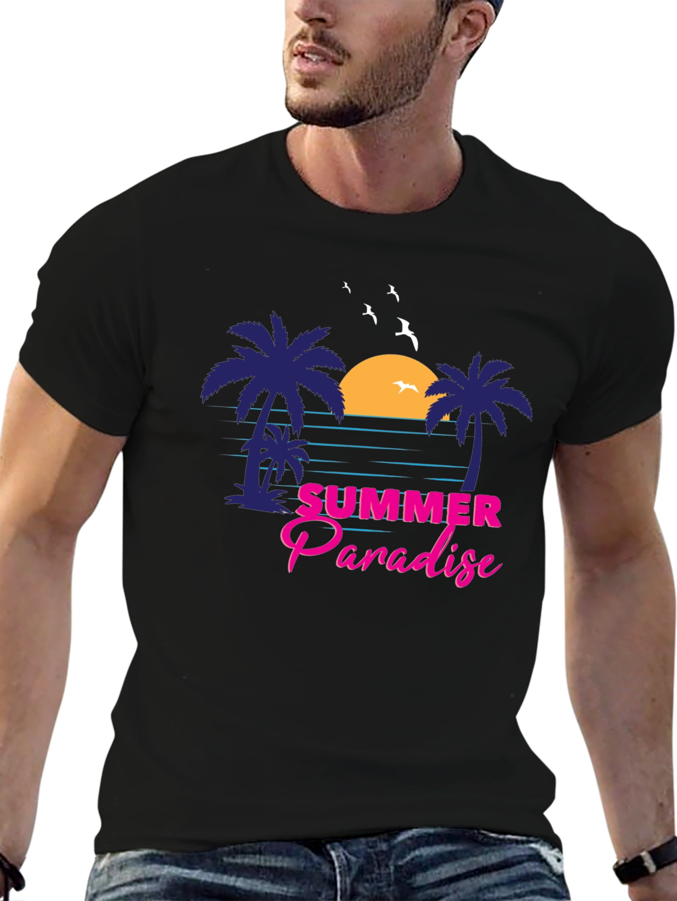 Summer Paradise Graphic Tee - Tropical Vibes