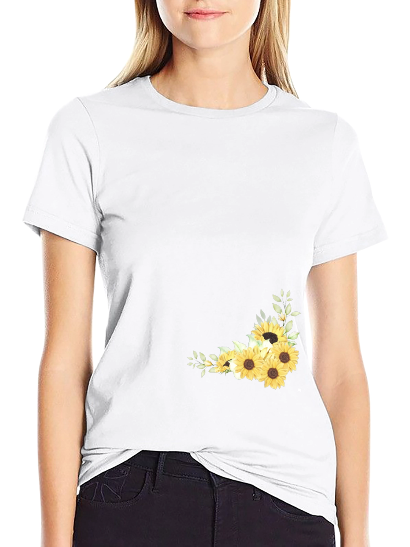 Sunflower Graphic Black T-Shirt for Men