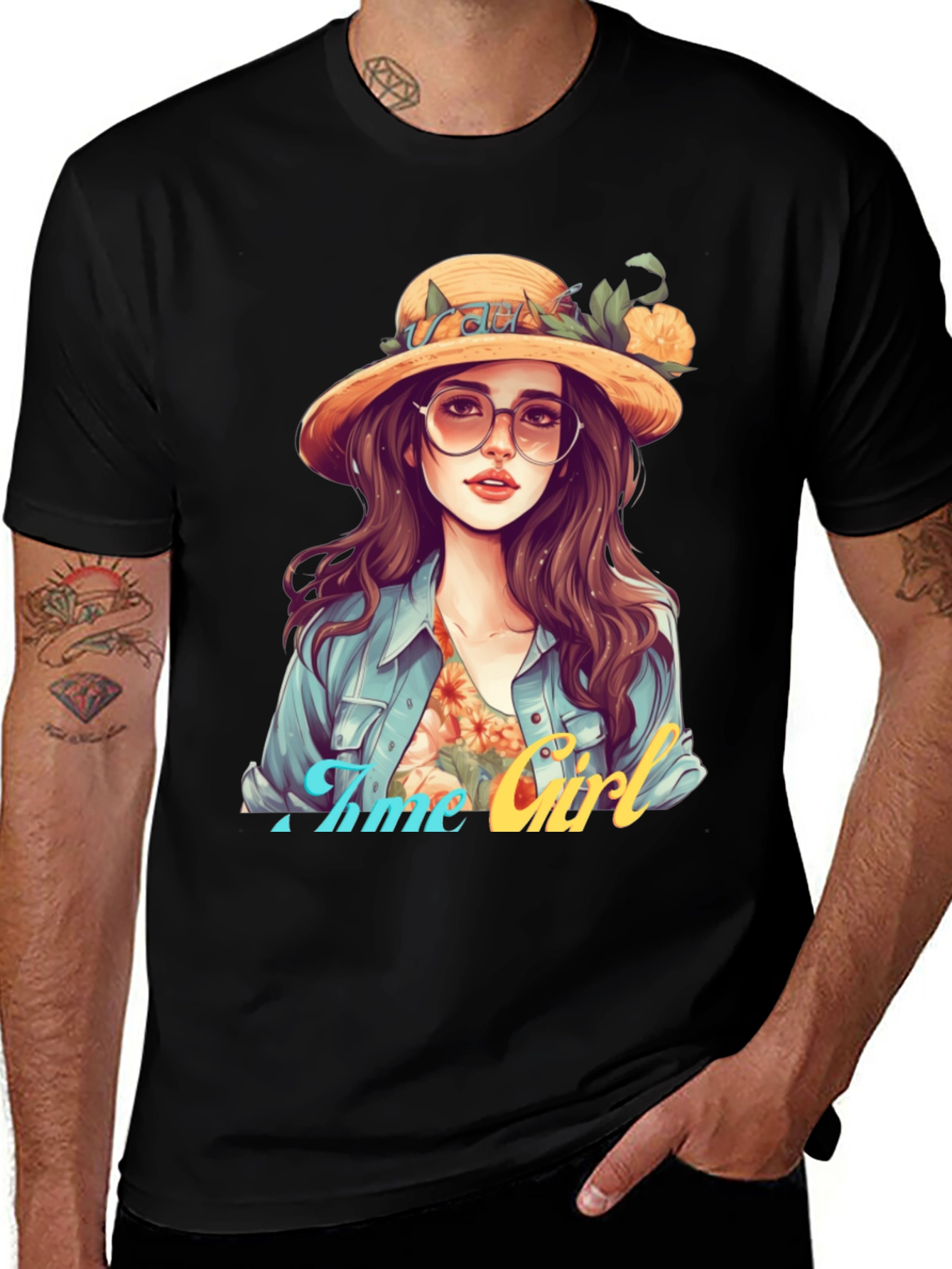 A Time Girl Black T-Shirt: Stylish Casual Wear