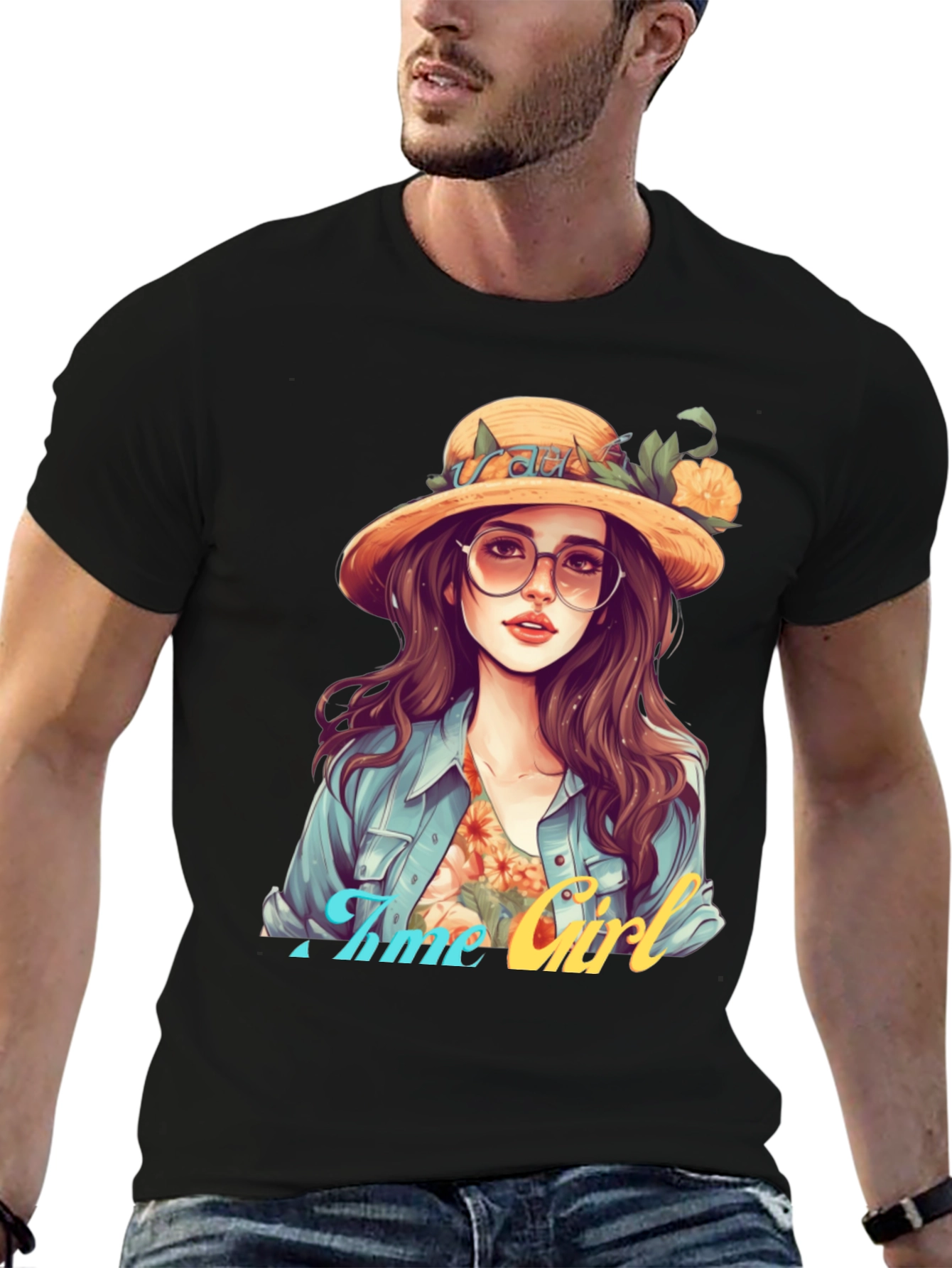 A Time Girl Black T-Shirt: Stylish Casual Wear