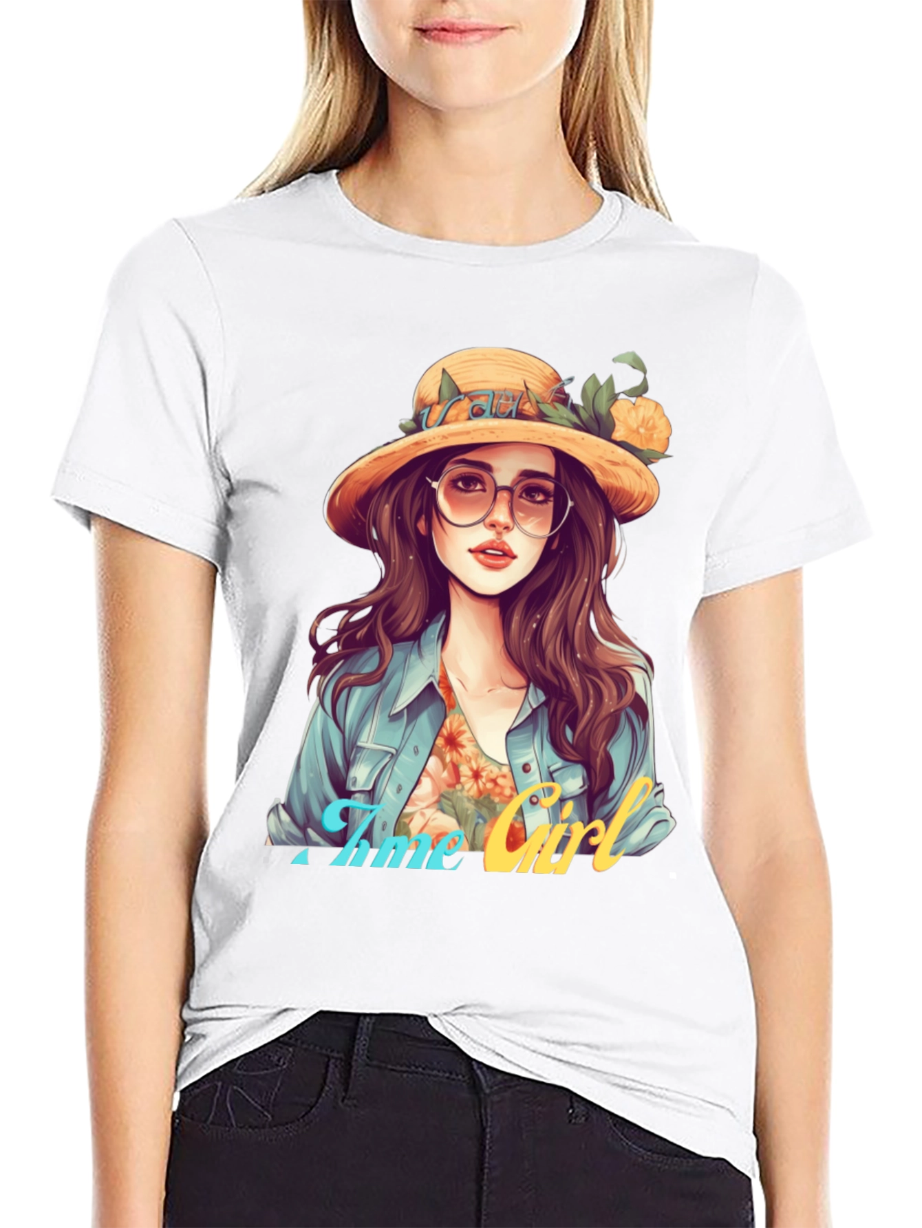 A Time Girl Black T-Shirt: Stylish Casual Wear