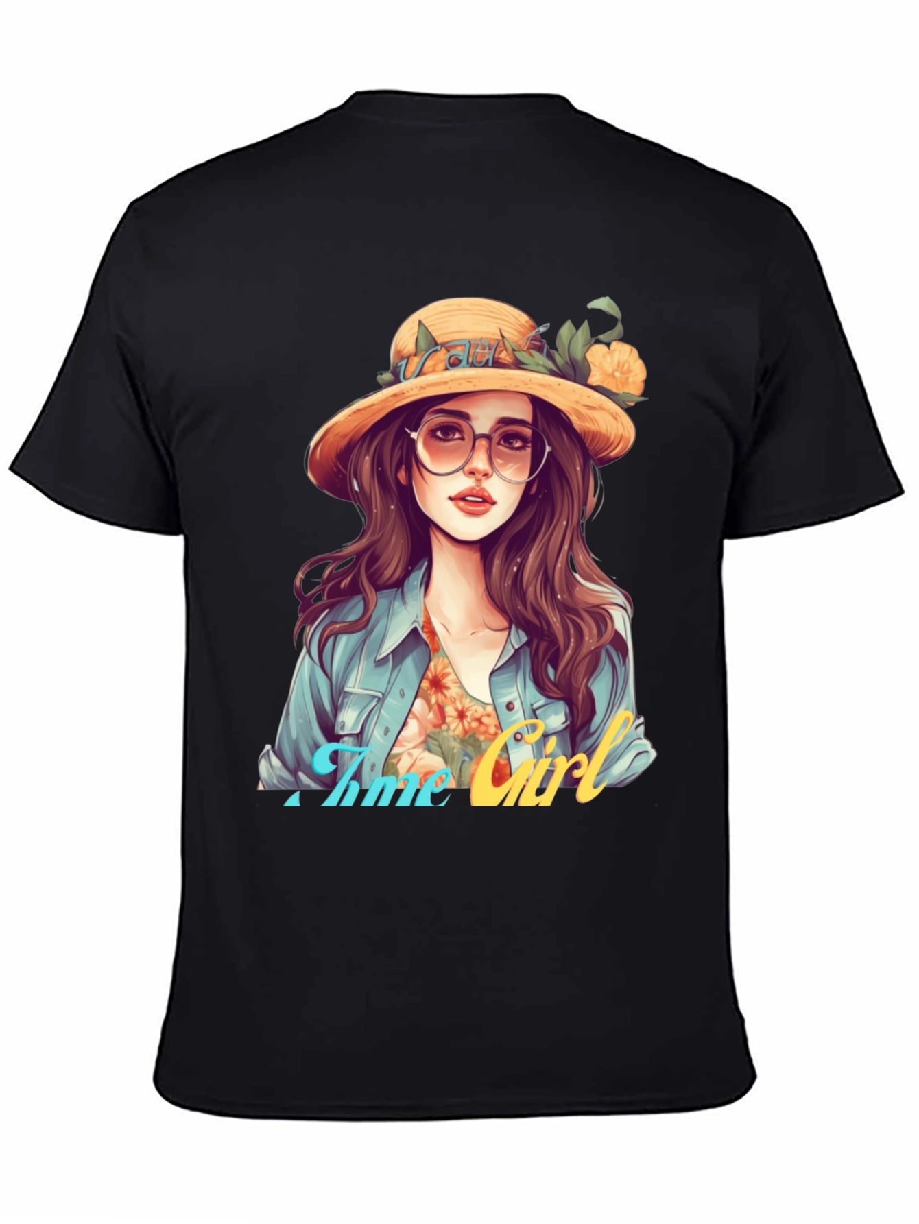 A Time Girl Black T-Shirt: Stylish Casual Wear