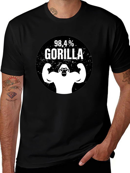98.4% Gorilla Graphic T-Shirt - Black