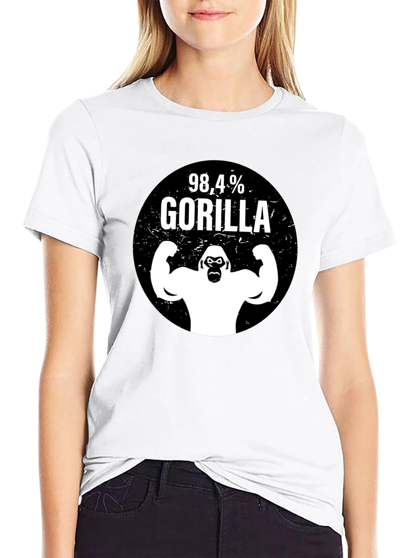 98.4% Gorilla Graphic T-Shirt - Black