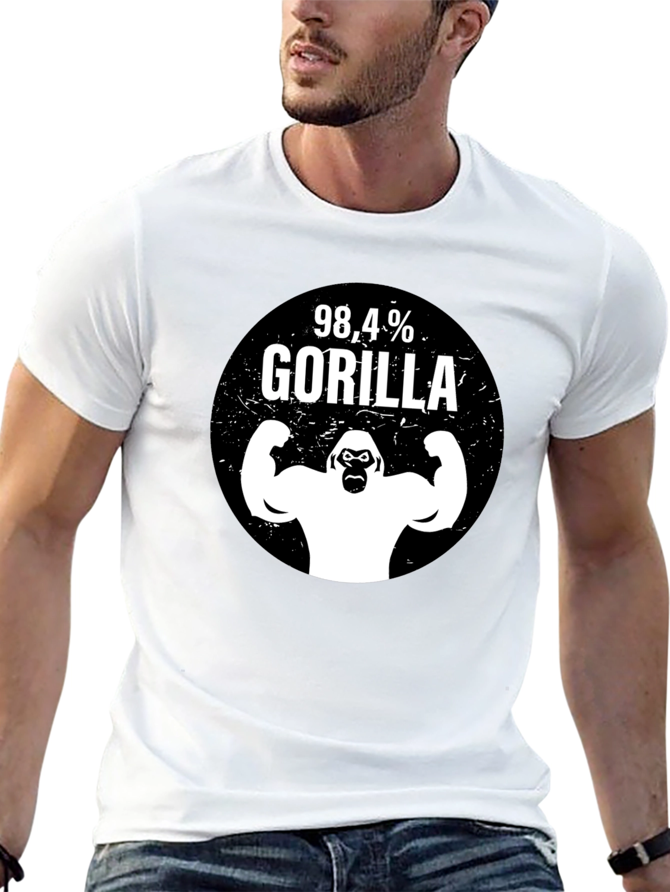 98.4% Gorilla Graphic T-Shirt - Black