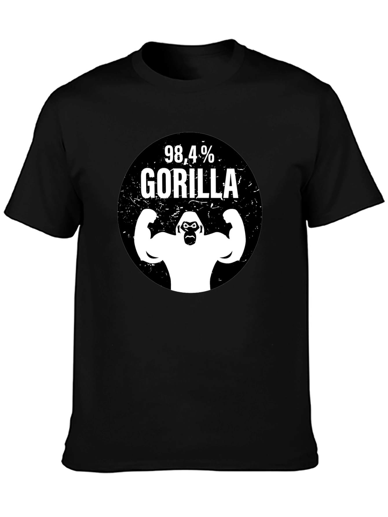 98.4% Gorilla Graphic T-Shirt - Black