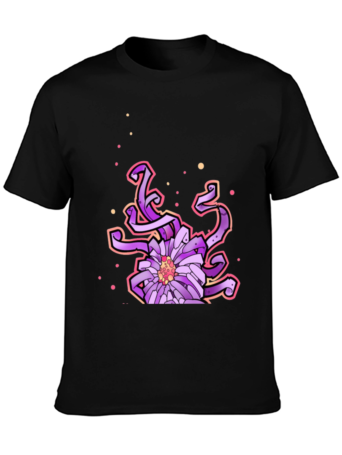 Abstract Purple Flower Graphic Tee