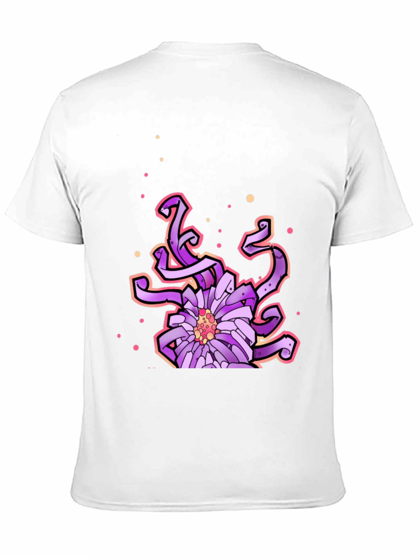 Abstract Purple Flower Graphic Tee