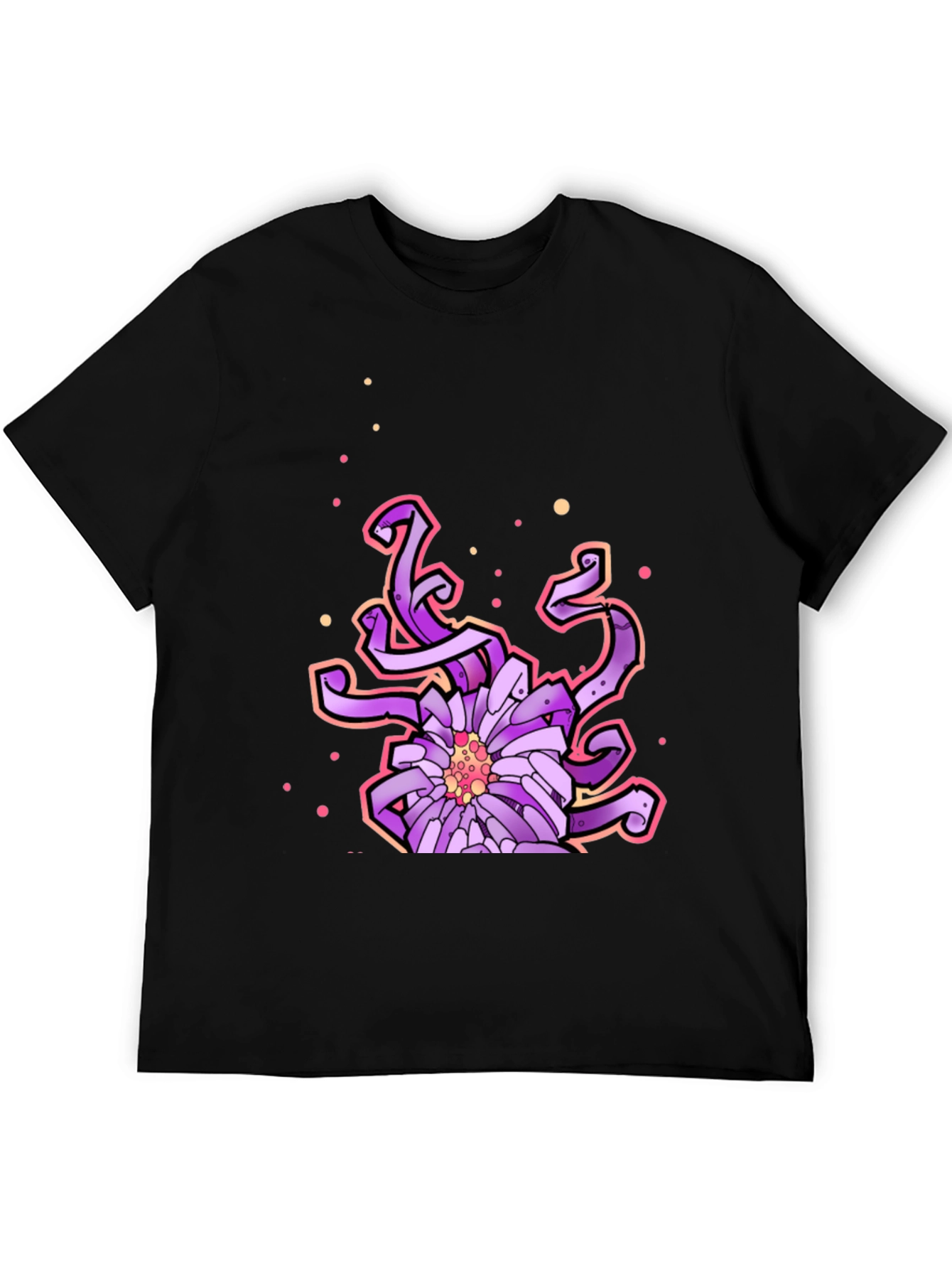 Abstract Purple Flower Graphic Tee