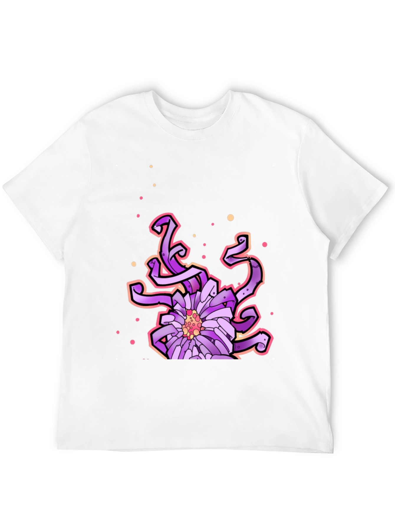 Abstract Purple Flower Graphic Tee