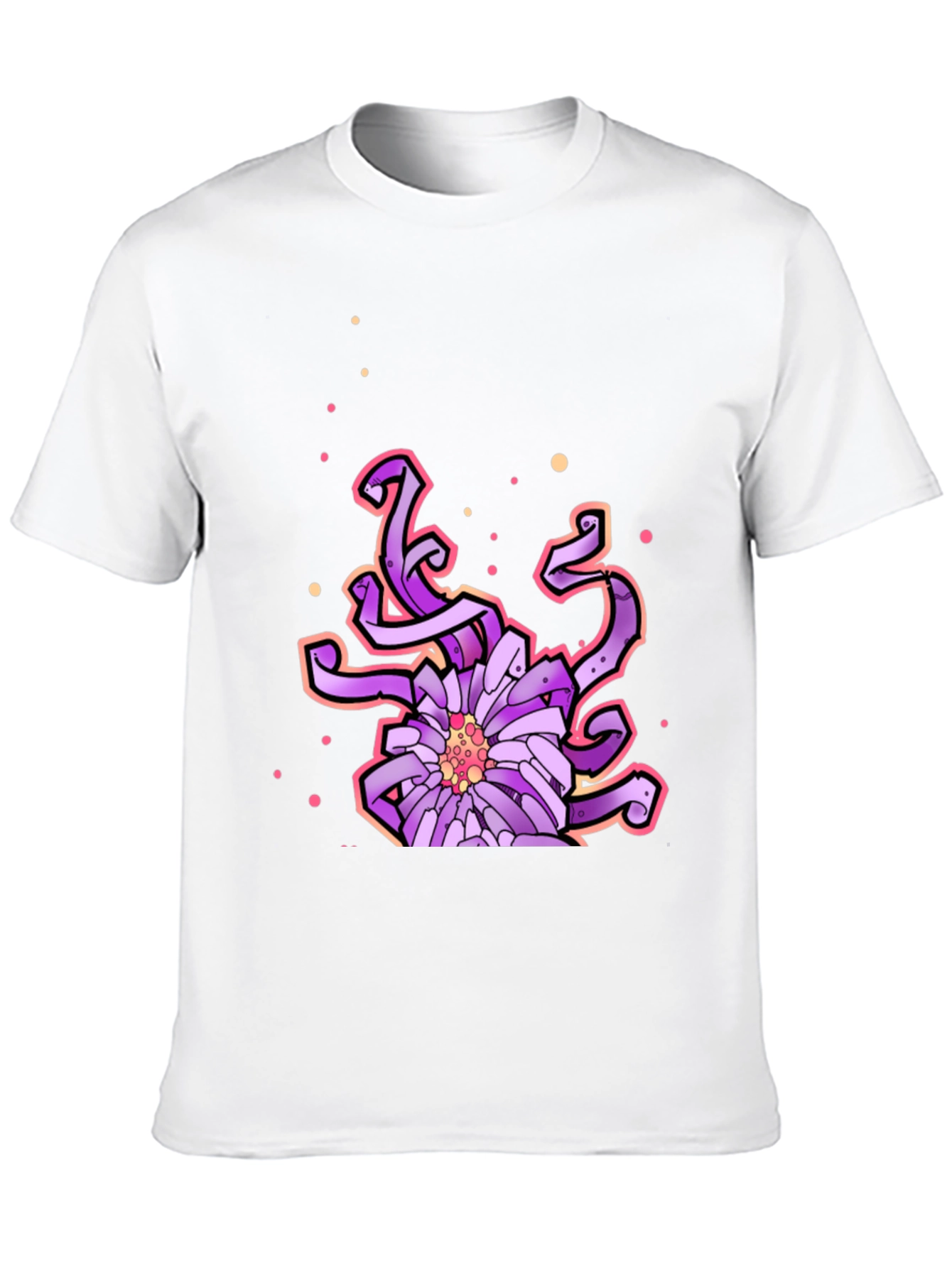Abstract Purple Flower Graphic Tee