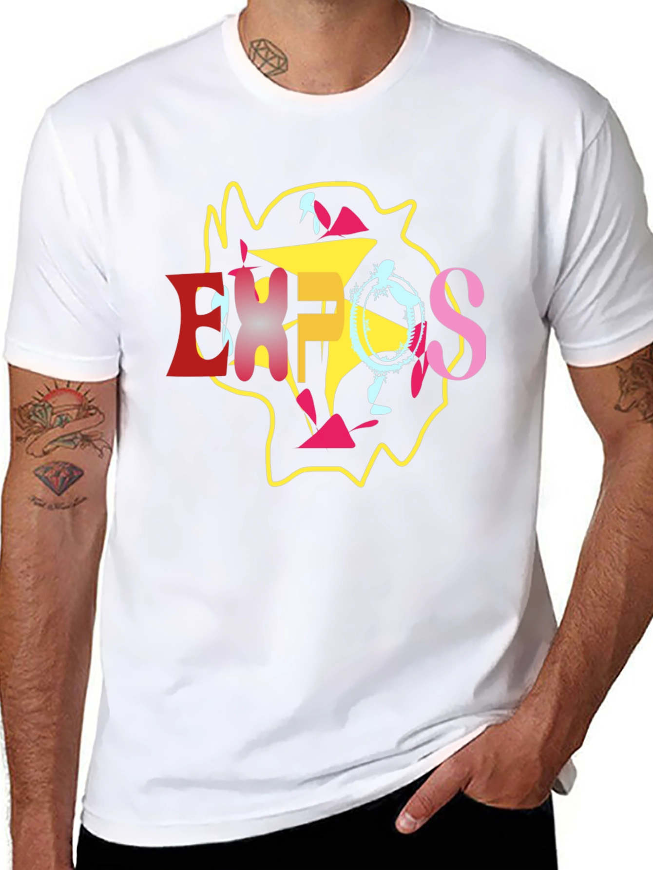Abstract Graphic T-Shirt - Stylish Casual Wear
