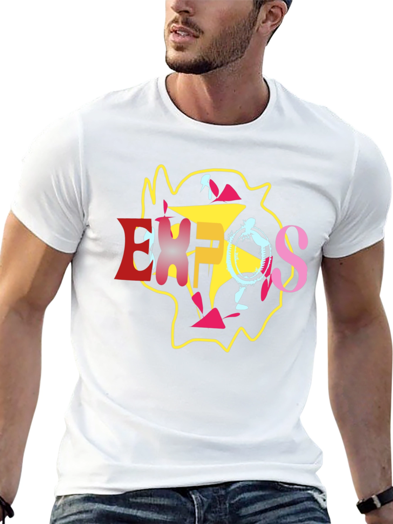 Abstract Graphic T-Shirt - Stylish Casual Wear