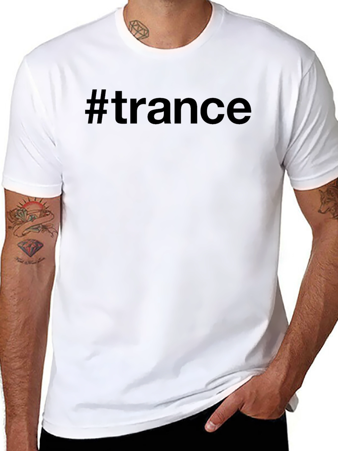 #Trance Black Graphic Tee - Music Lovers T-Shirt
