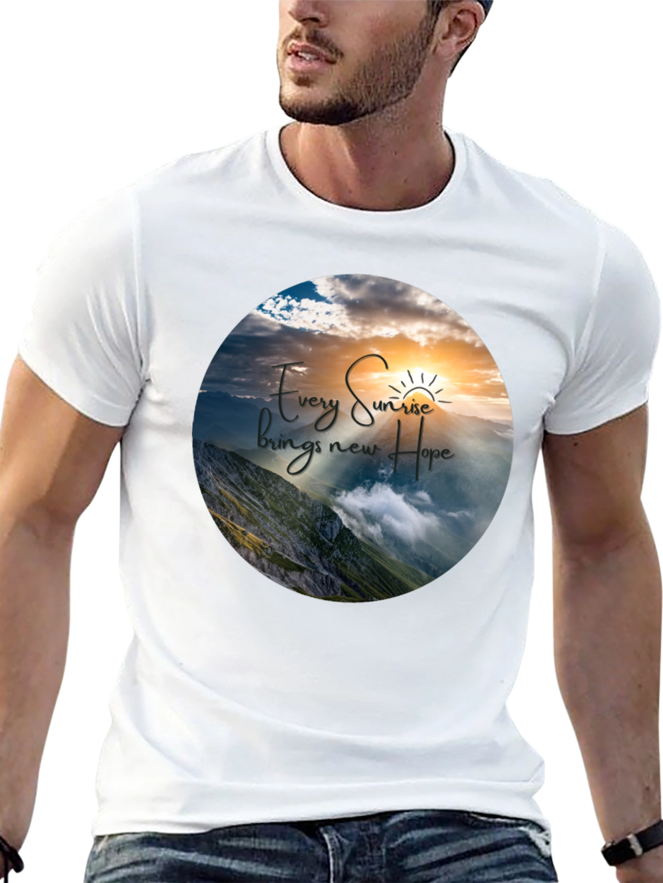 Sunrise Hope Graphic T-Shirt - Inspiring Nature Design