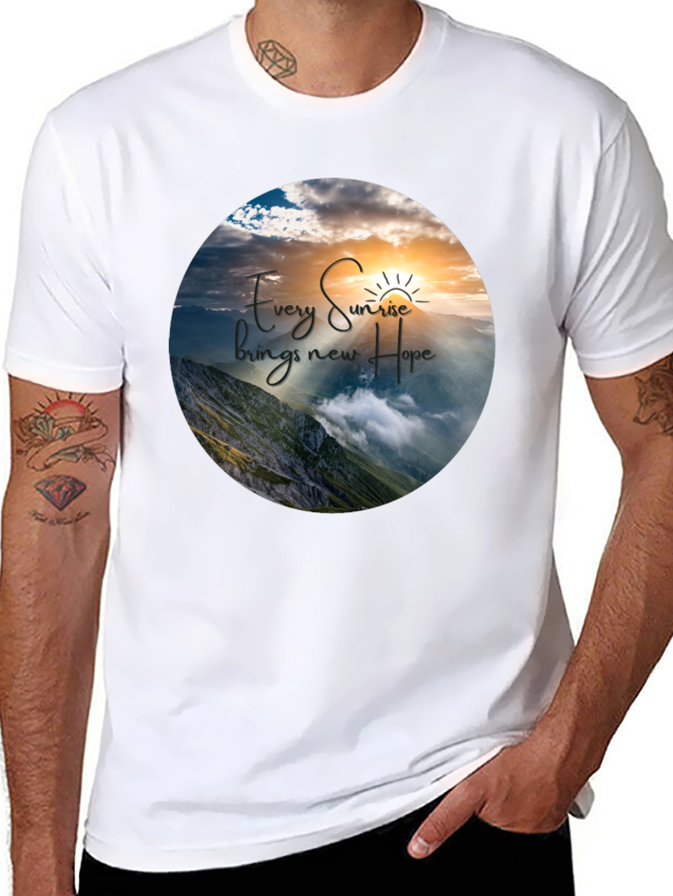 Sunrise Hope Graphic T-Shirt - Inspiring Nature Design