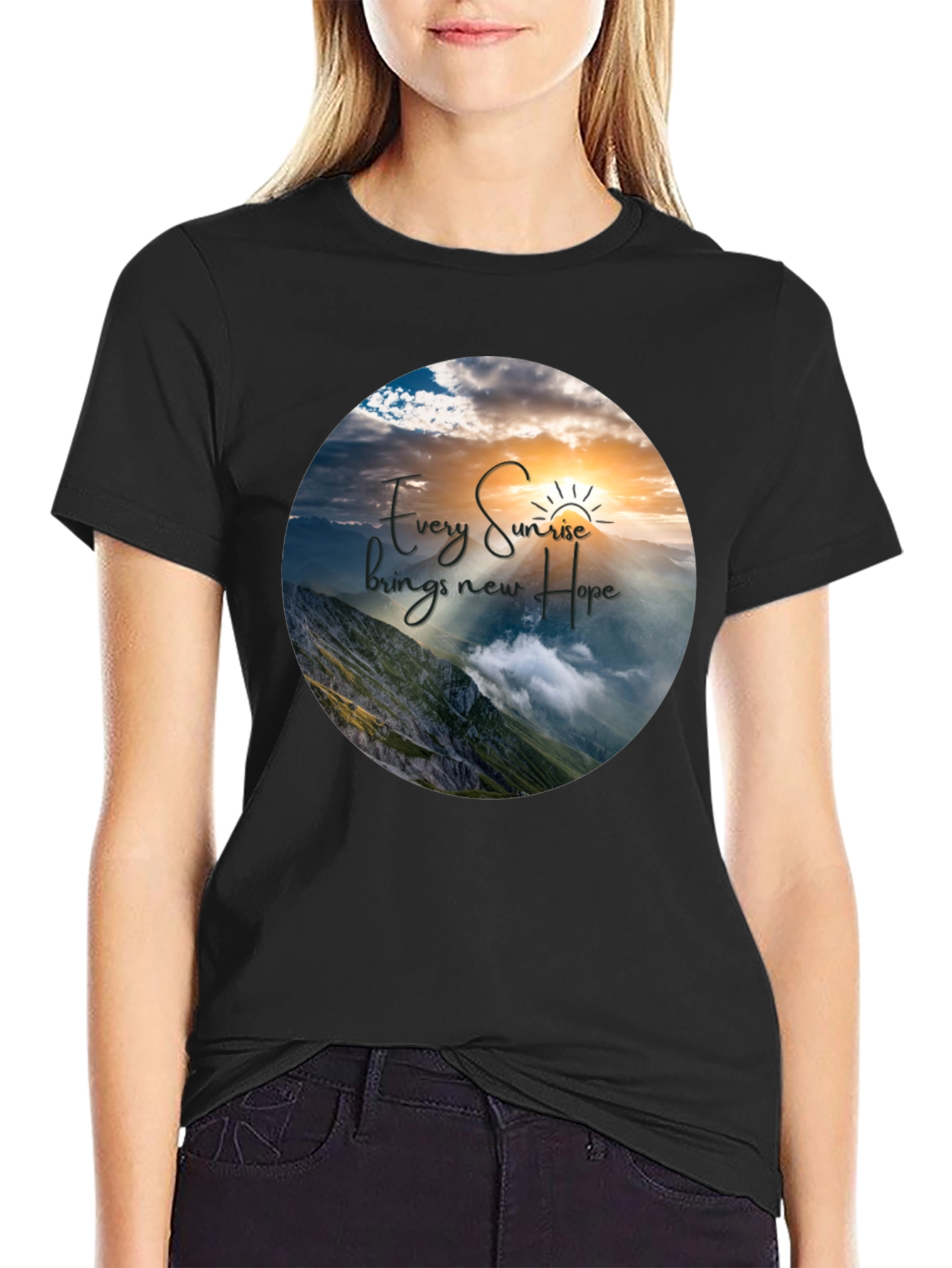Sunrise Hope Graphic T-Shirt - Inspiring Nature Design