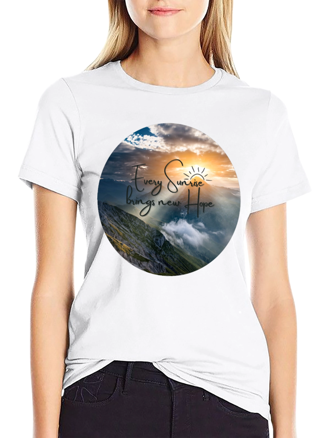 Sunrise Hope Graphic T-Shirt - Inspiring Nature Design