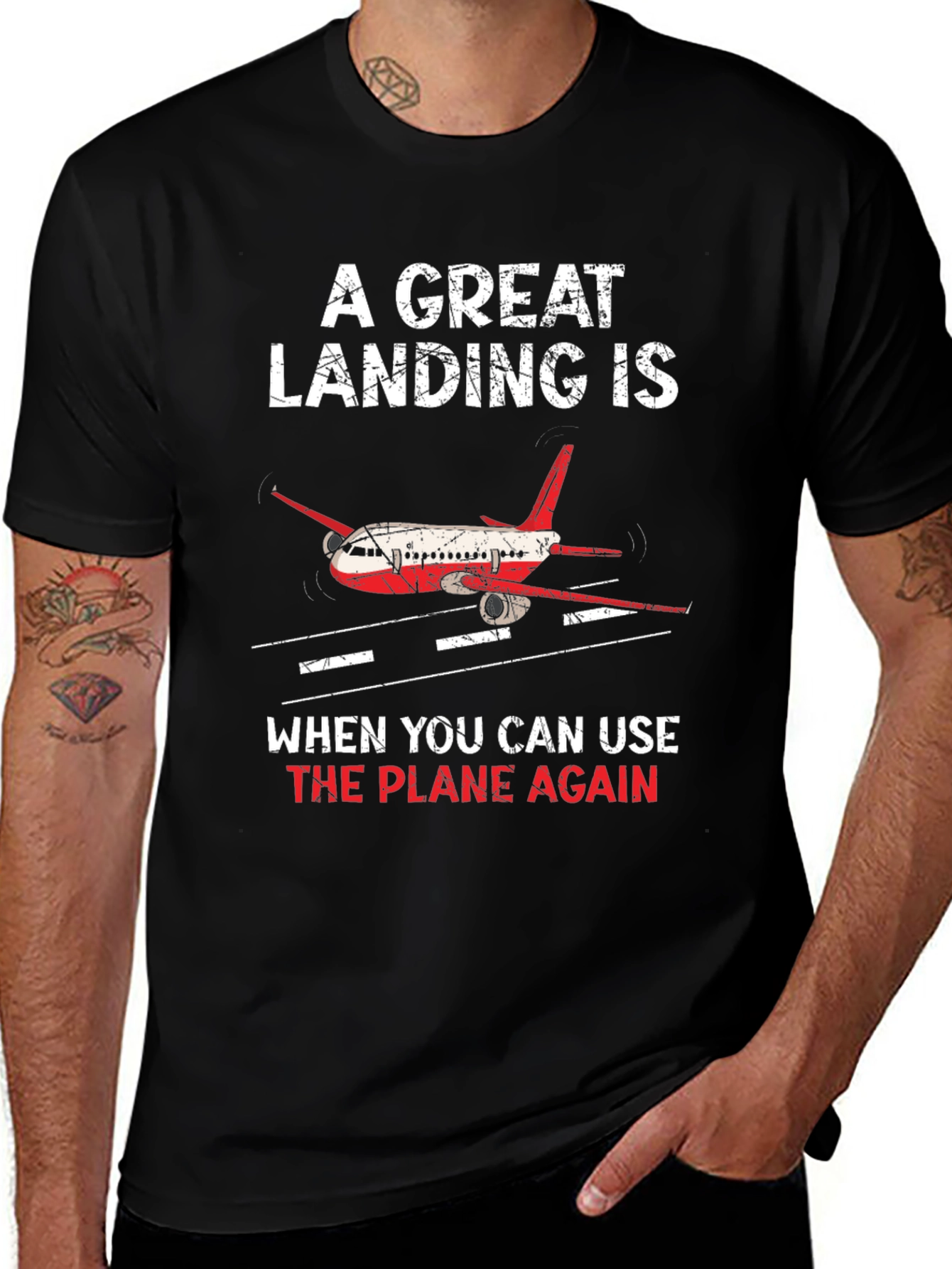 A Great Landing Airplane Graphic T-Shirt