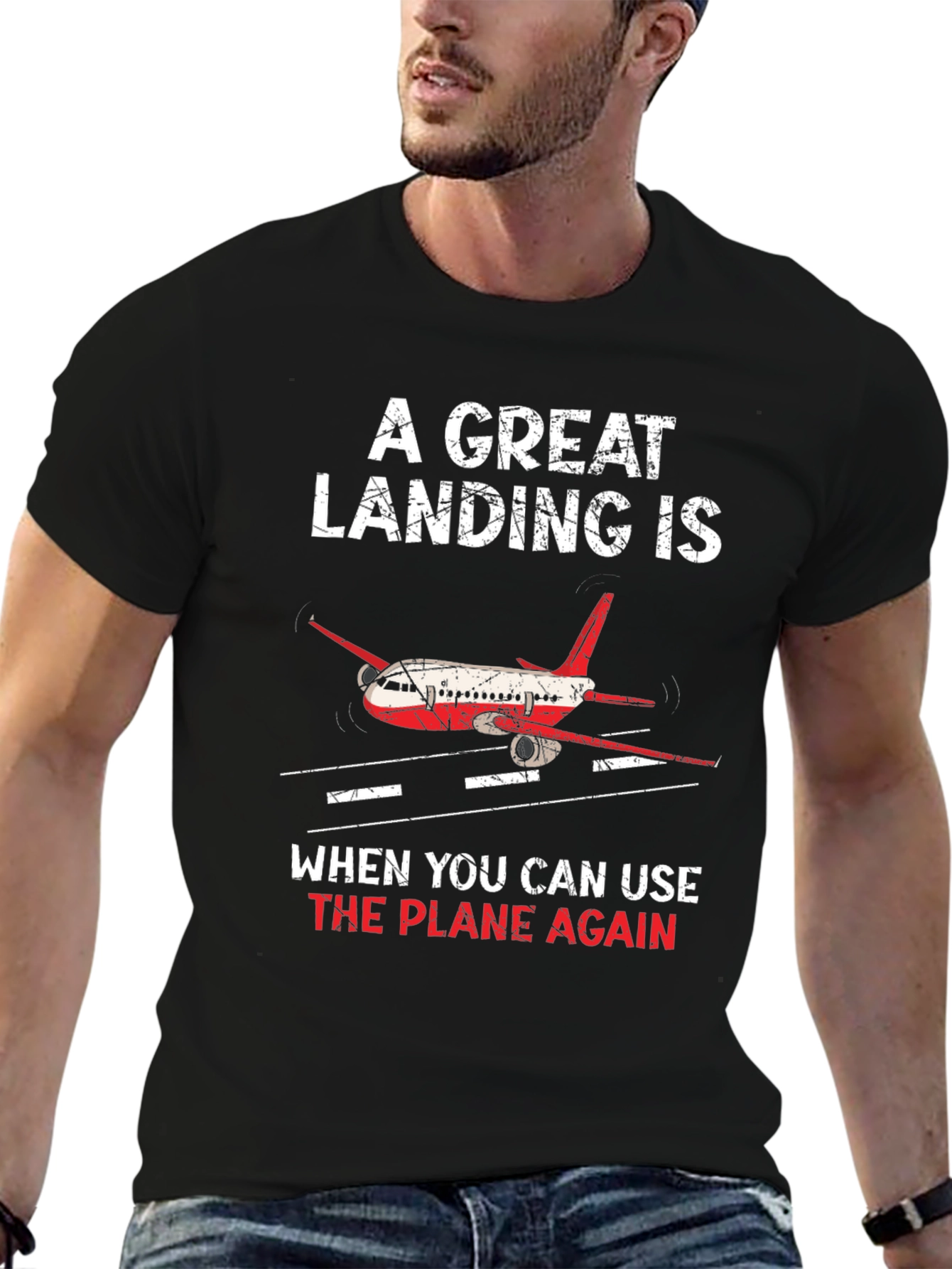 A Great Landing Airplane Graphic T-Shirt
