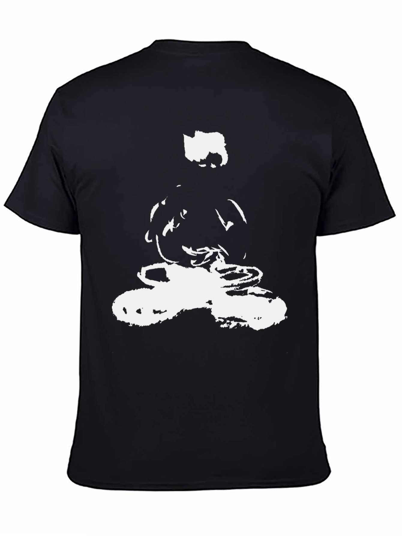 Abstract Print Black T-Shirt