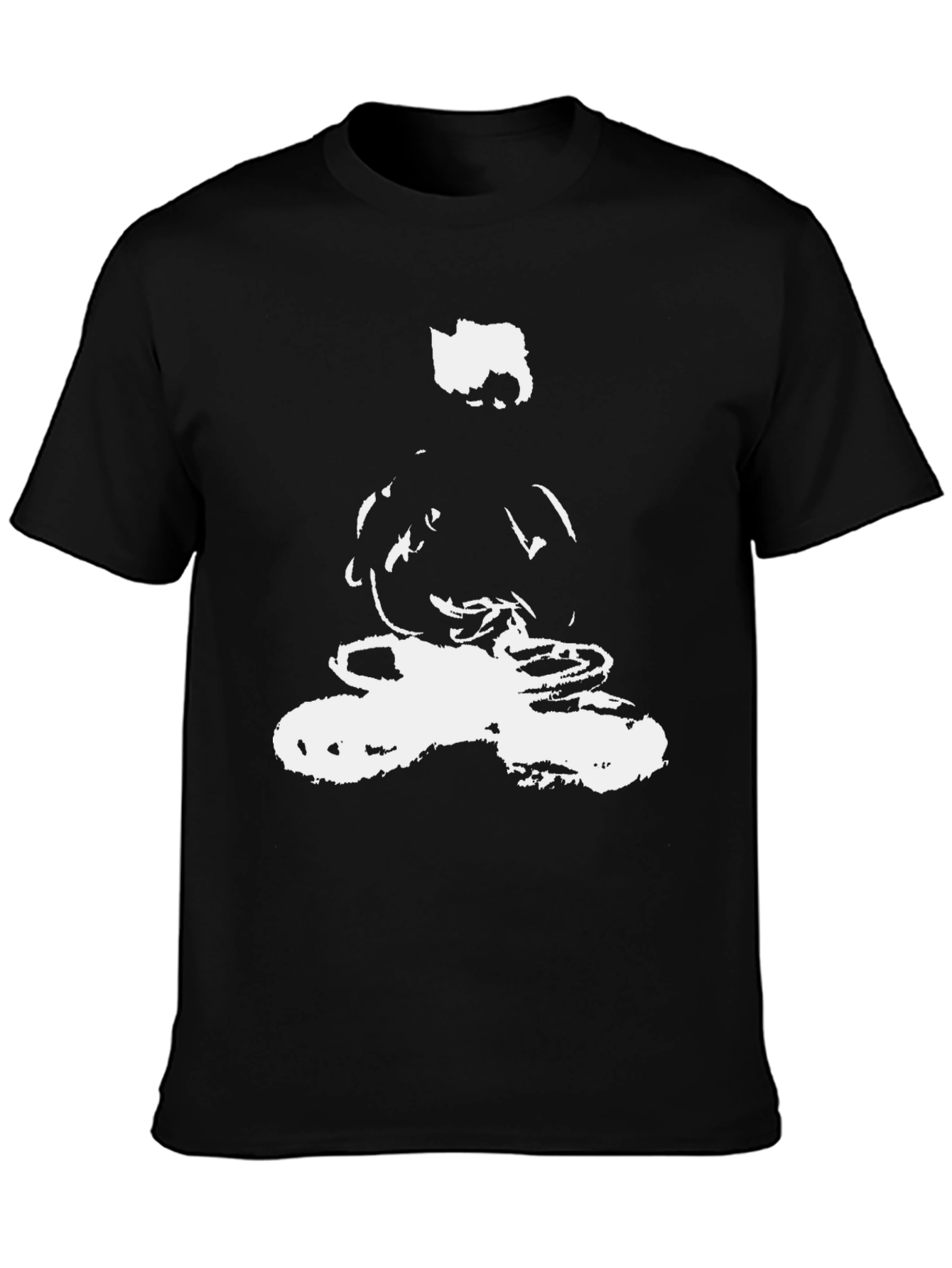 Abstract Print Black T-Shirt