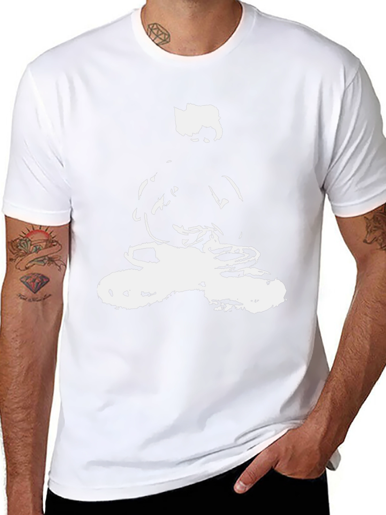 Abstract Print Black T-Shirt
