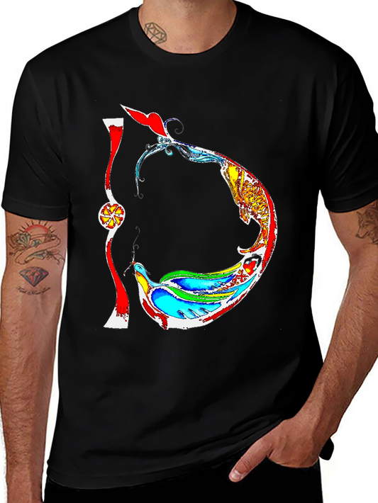 Abstract Artistic Graphic T-Shirt - Unique Design