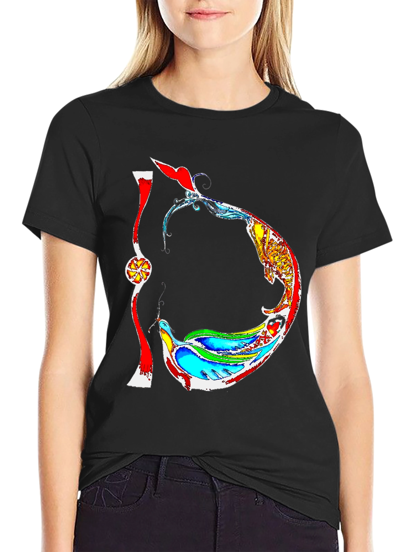 Abstract Artistic Graphic T-Shirt - Unique Design