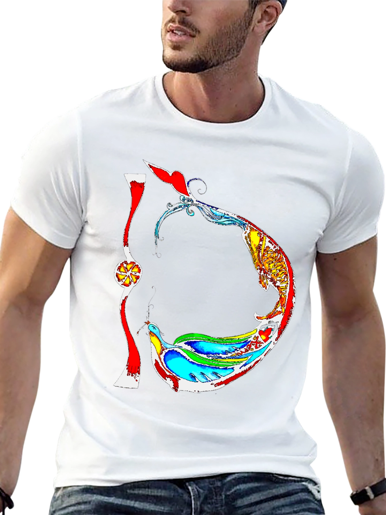 Abstract Artistic Graphic T-Shirt - Unique Design