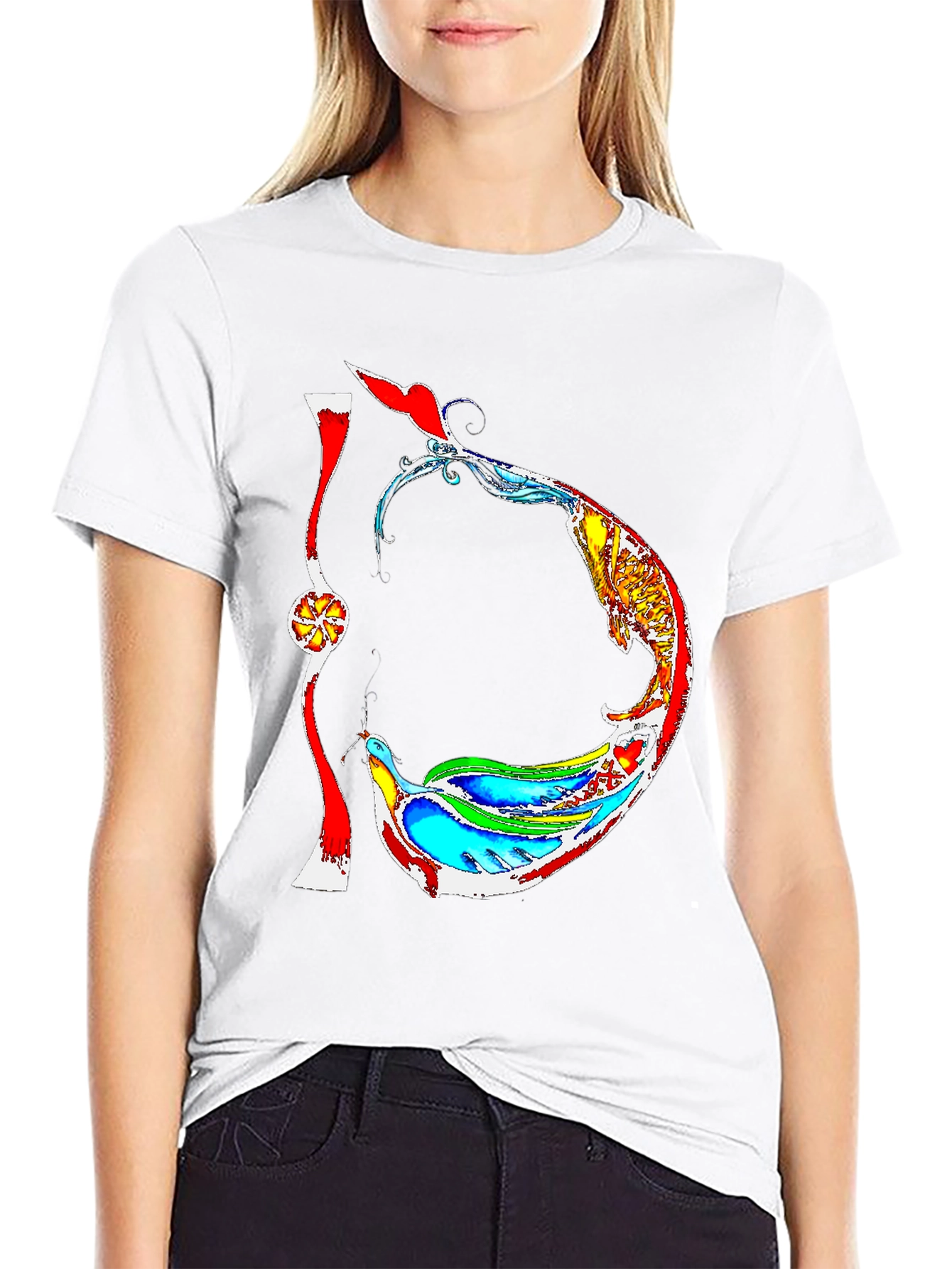 Abstract Artistic Graphic T-Shirt - Unique Design