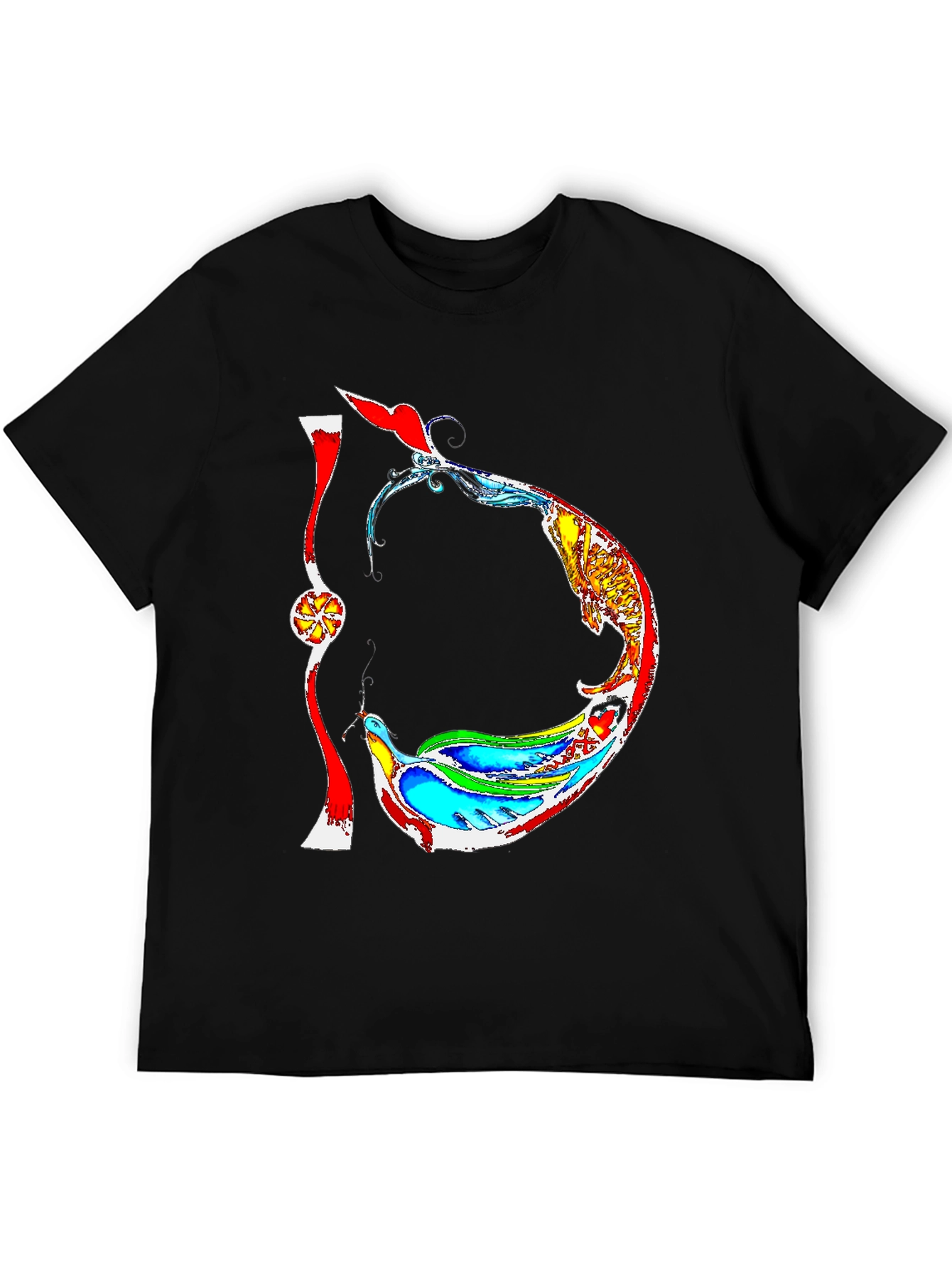 Abstract Artistic Graphic T-Shirt - Unique Design