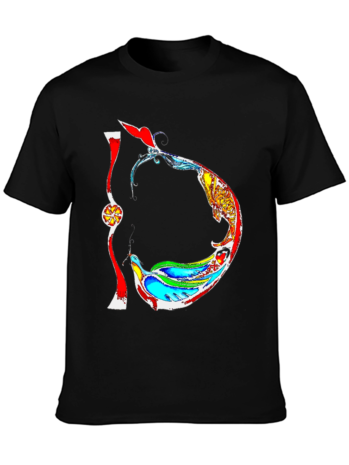 Abstract Artistic Graphic T-Shirt - Unique Design