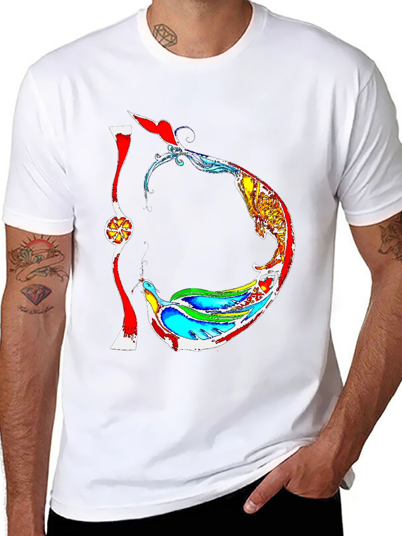 Abstract Artistic Graphic T-Shirt - Unique Design