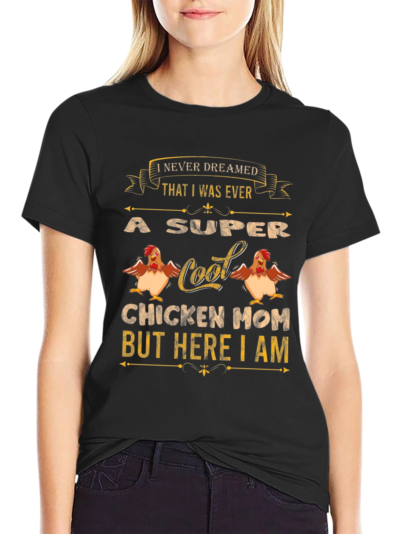 Super Cool Chicken Mom T-Shirt - Novelty Tee