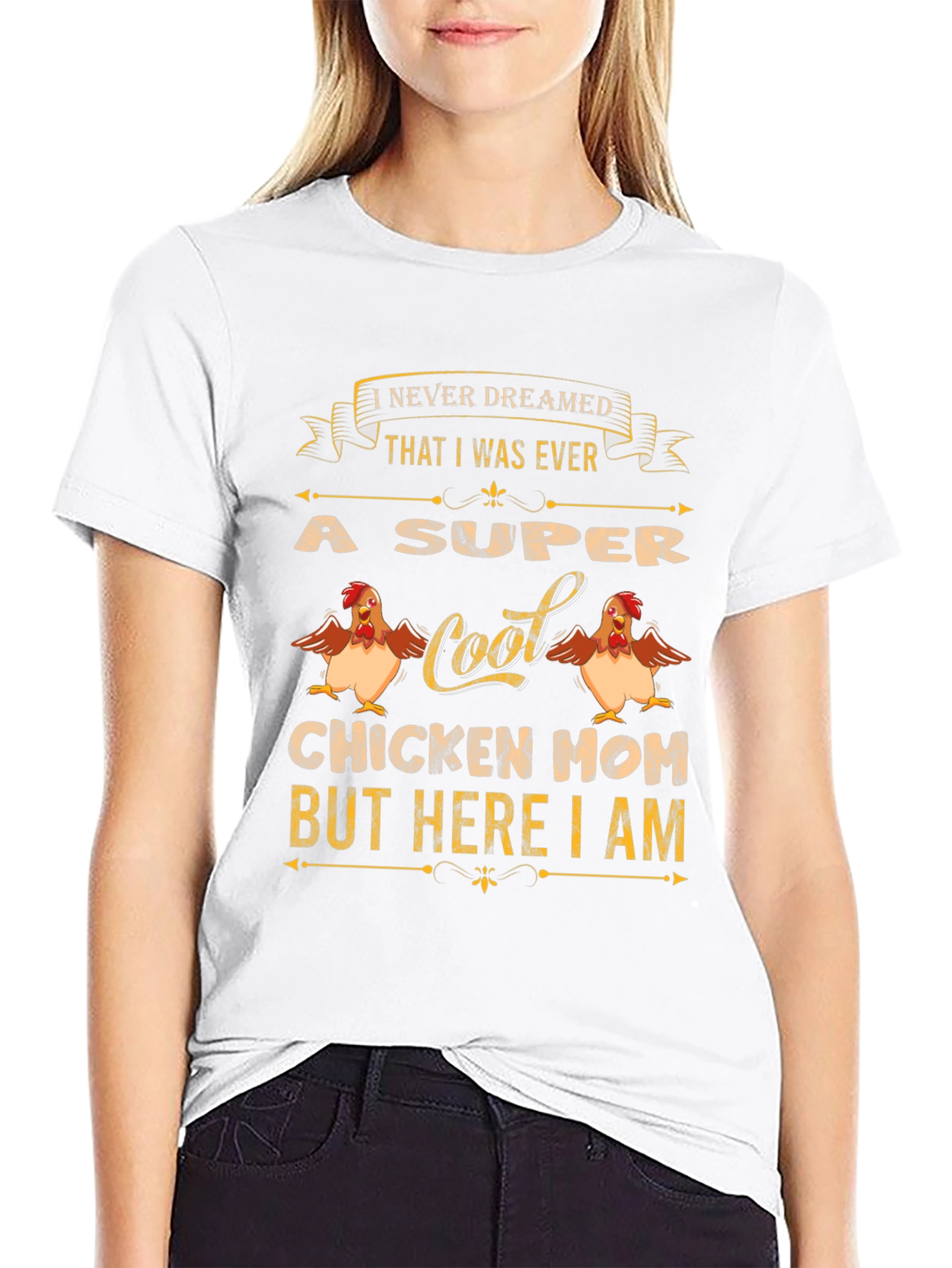 Super Cool Chicken Mom T-Shirt - Novelty Tee