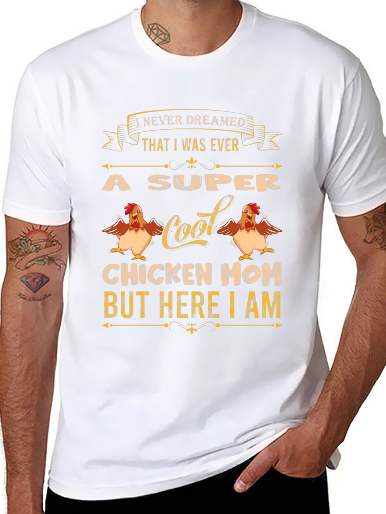 Super Cool Chicken Mom T-Shirt - Novelty Tee