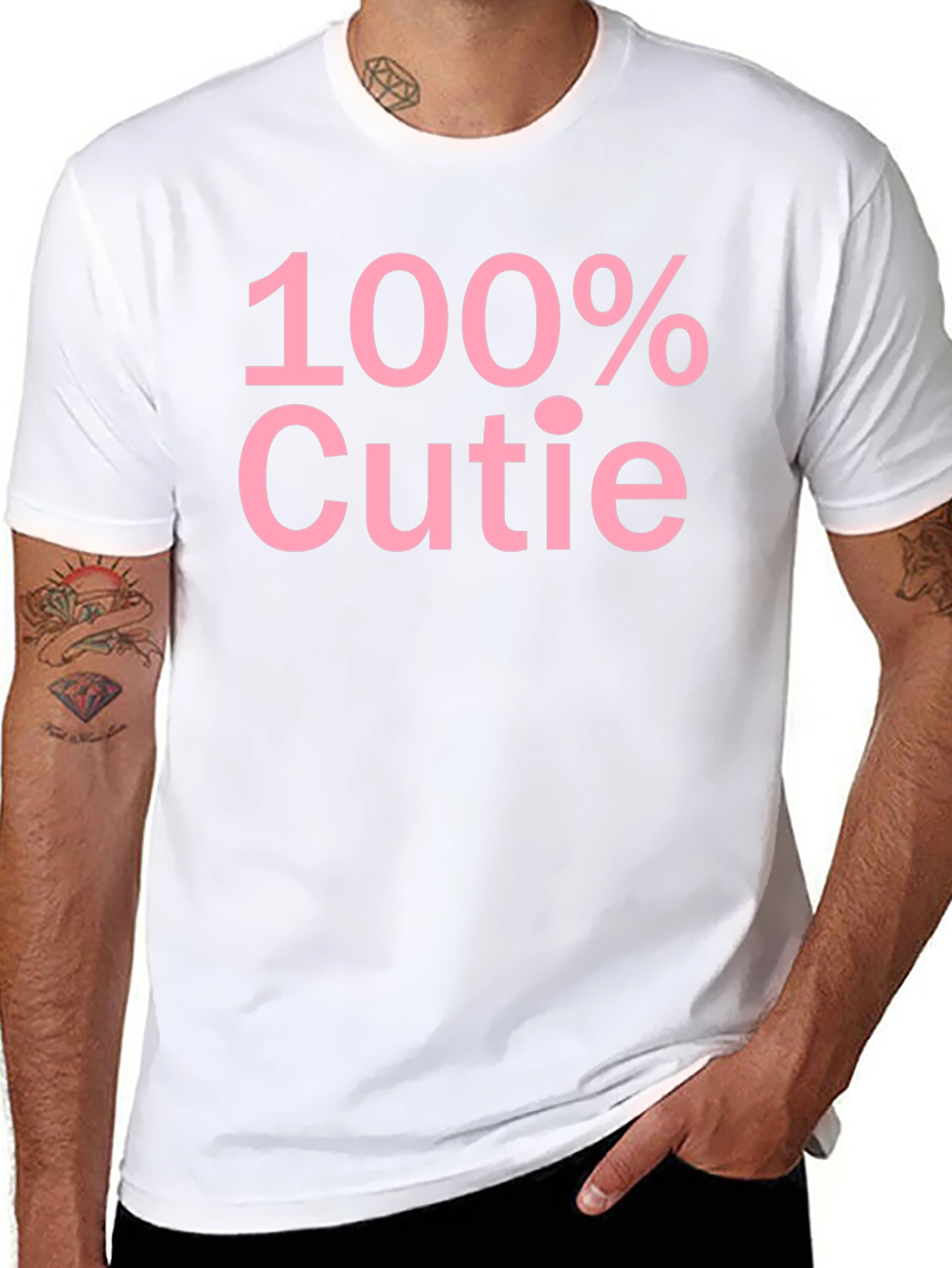 100% Cutie Black Graphic T-Shirt - Soft Cotton Blend
