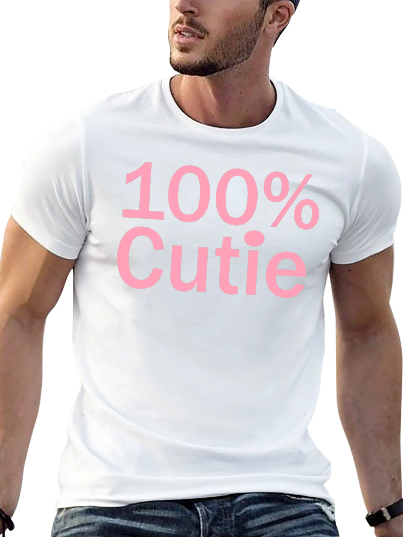 100% Cutie Black Graphic T-Shirt - Soft Cotton Blend