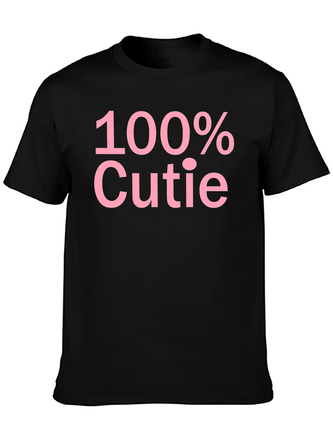 100% Cutie Black Graphic T-Shirt - Soft Cotton Blend