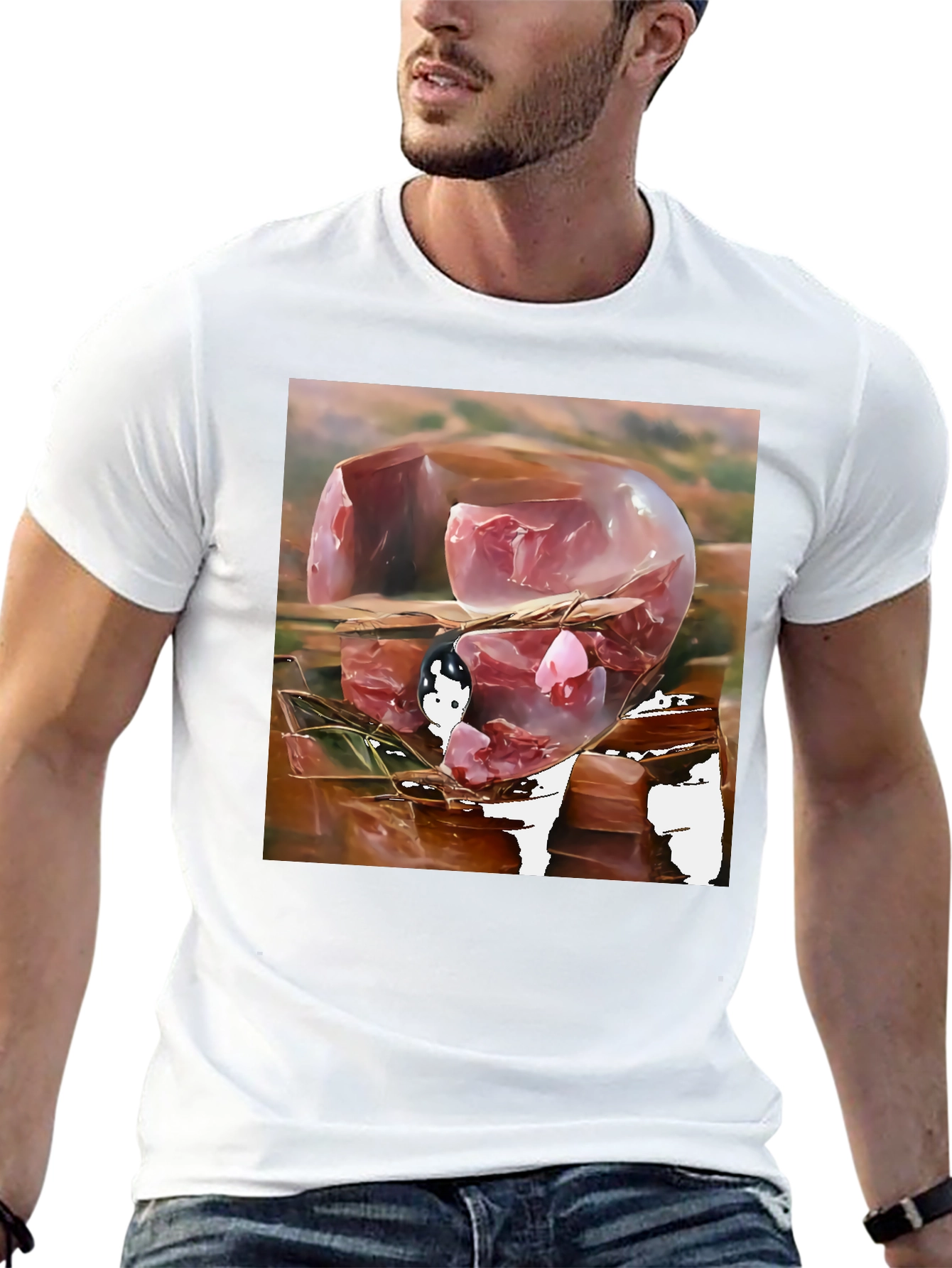 Abstract Meat Cube Art T-Shirt