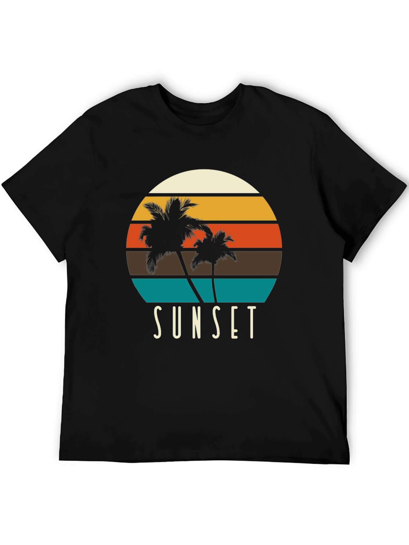 Sunset Palm Tree Graphic T-Shirt