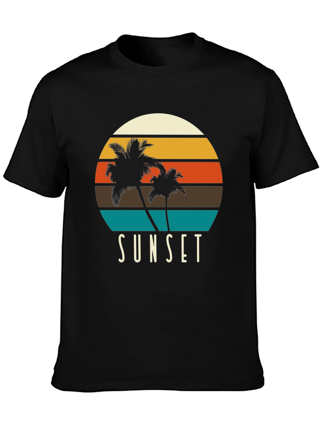 Sunset Palm Tree Graphic T-Shirt
