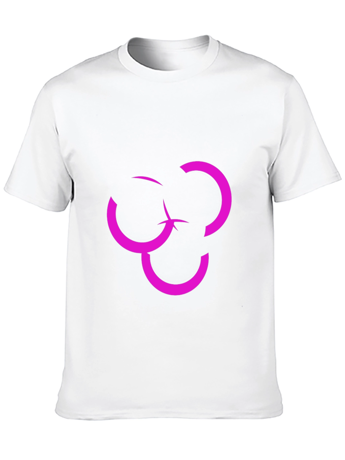 Abstract Design Graphic Tee - Modern Pink on Black
