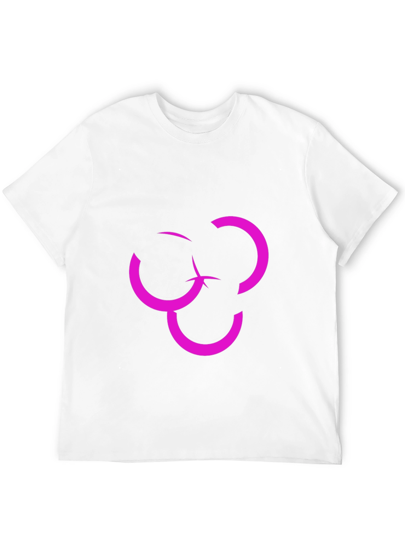 Abstract Design Graphic Tee - Modern Pink on Black