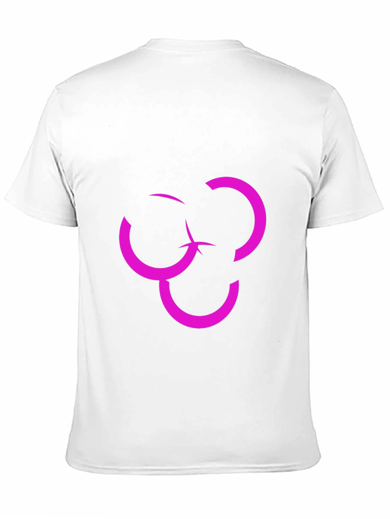 Abstract Design Graphic Tee - Modern Pink on Black