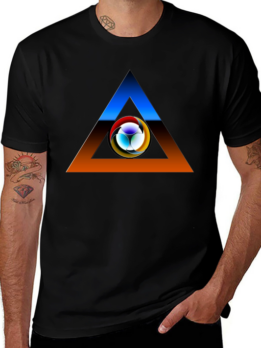 Abstract Triangle Graphic T-Shirt
